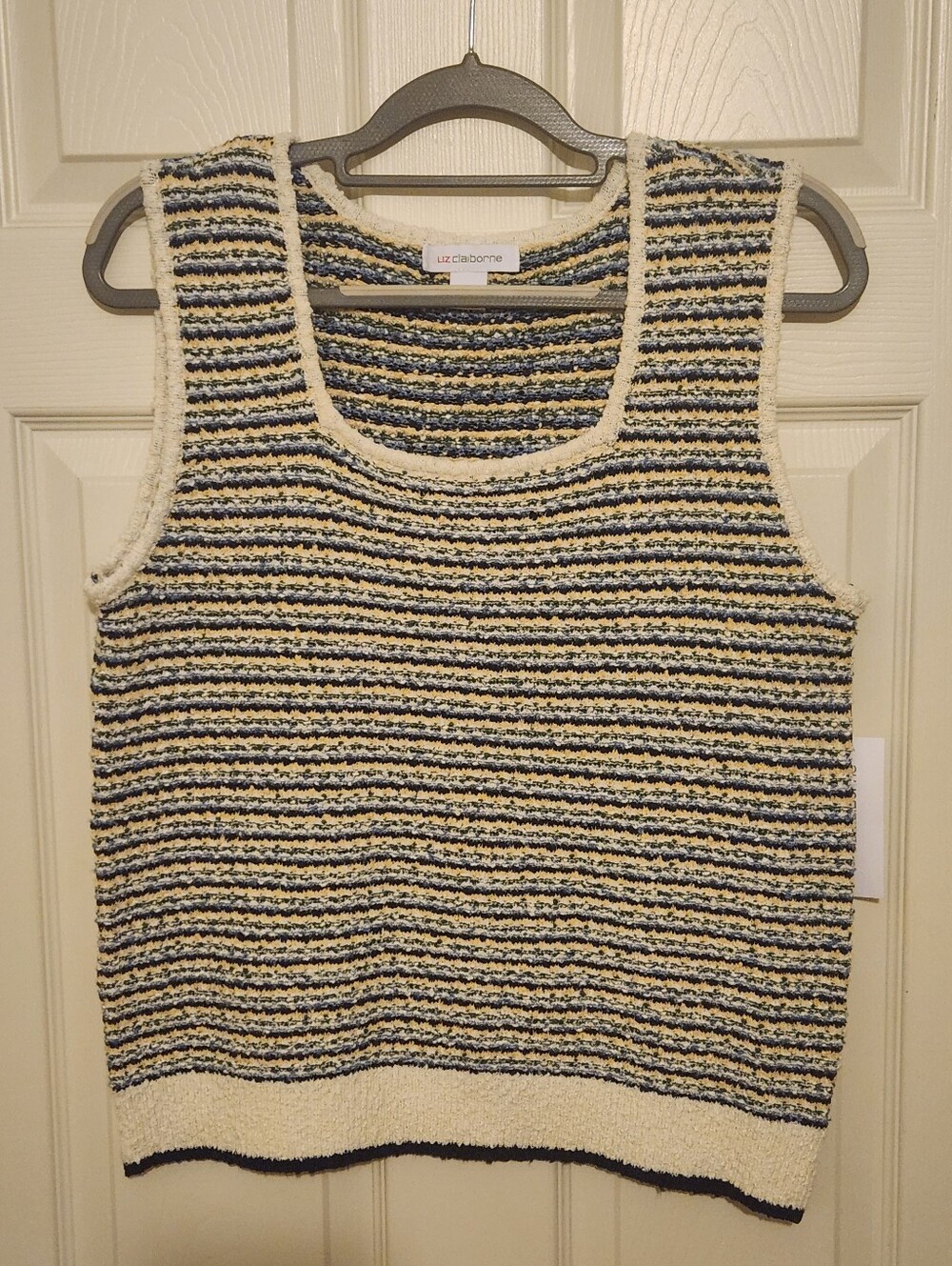 Liz Claiborne Women XL Multi Colored  Striped Knit Tank Top